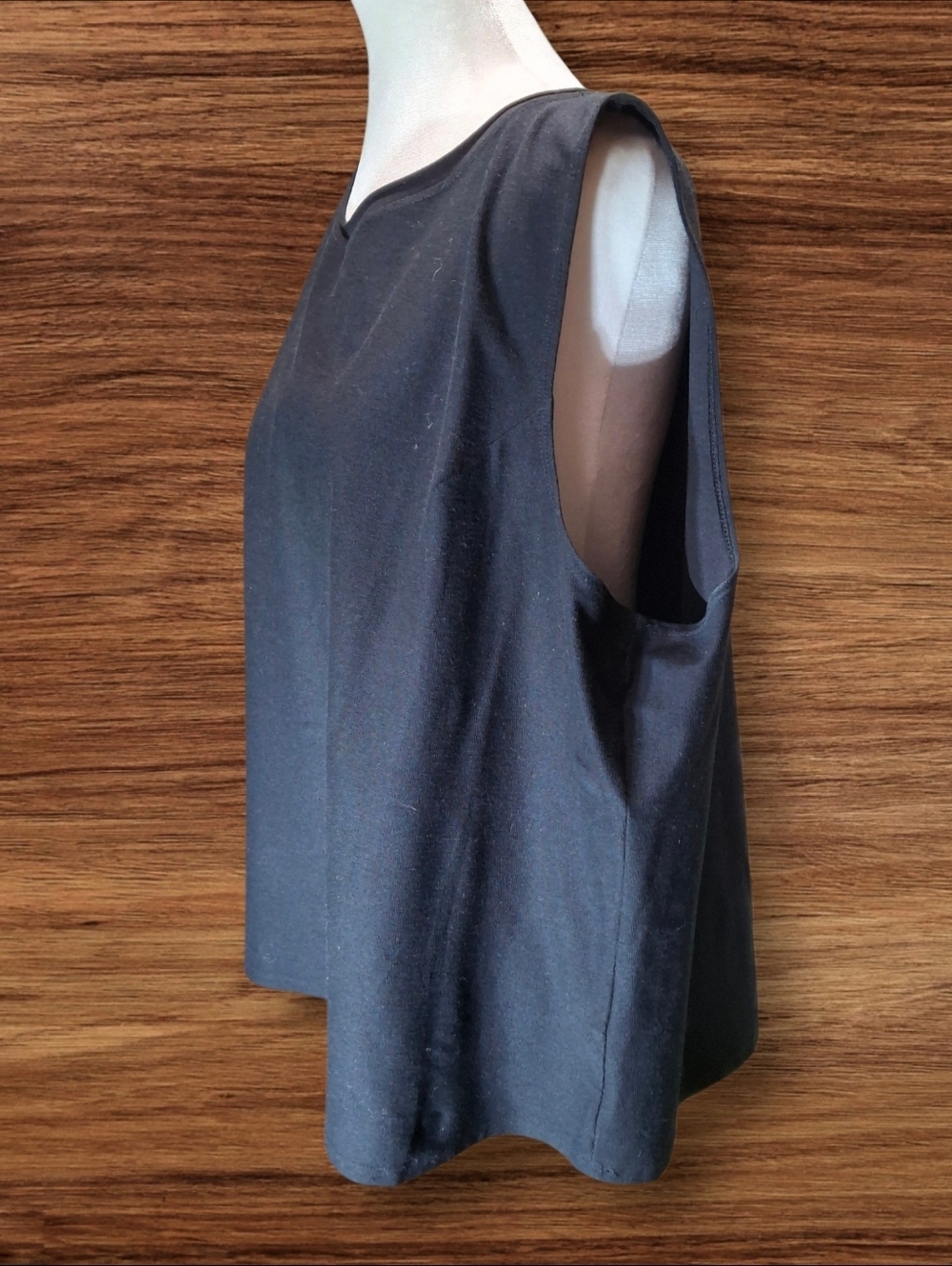 Eileen Fisher Sleeveless Black Viscose Jersey Blend Top Tank  Women Size 2x - Picture 7 of 15